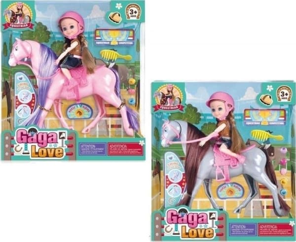 A doll on horseback with MIX accessories