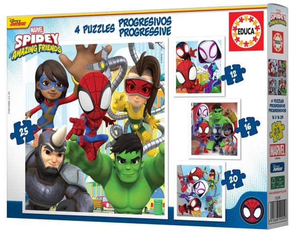 Educa 12-16-20-25 Progres. Spidey&Amazing Friends