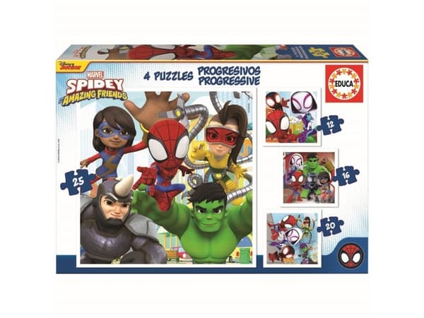 Educa 12-16-20-25 Progres. Spidey&Amazing Friends