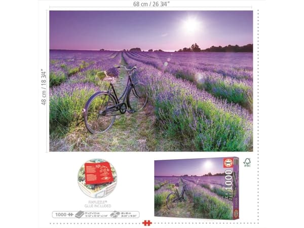 Educa 1000 Bike In A Lavender Field