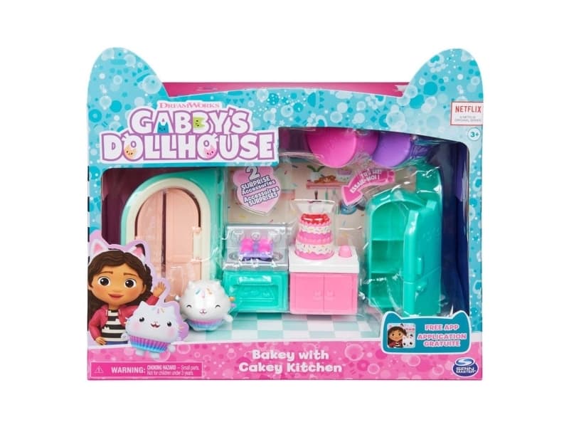 Gabby's Dollhouse Bakey with Cakey Kitchen with Figure and 3 Accessories