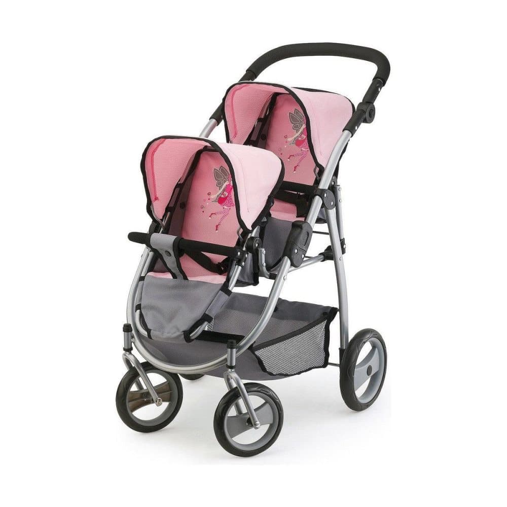 Doll Stroller Reig Grey Pink Twins