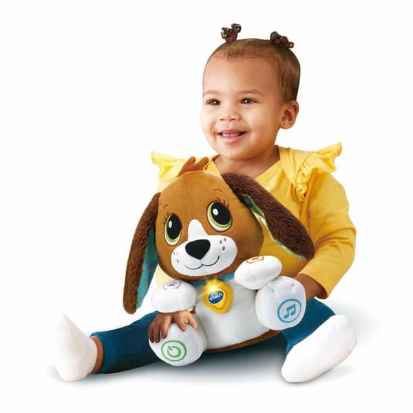 Bamse med Lyd Vtech Baby Doggie Talks With Me FR Multifarvet (1 Dele)