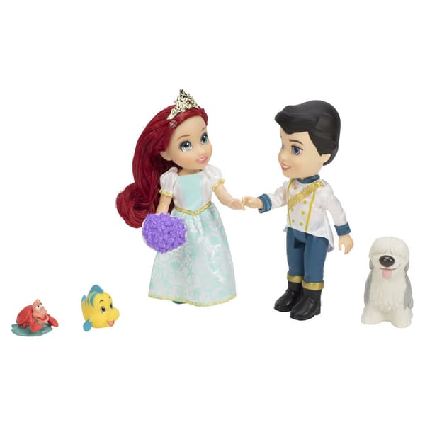 Disney The Little Mermaid Ariel + Eric dolls 15cm
