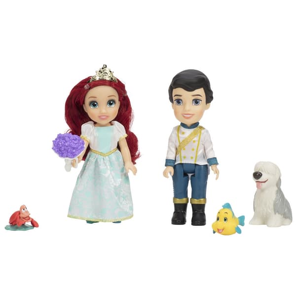 Disney The Little Mermaid Ariel + Eric dolls 15cm