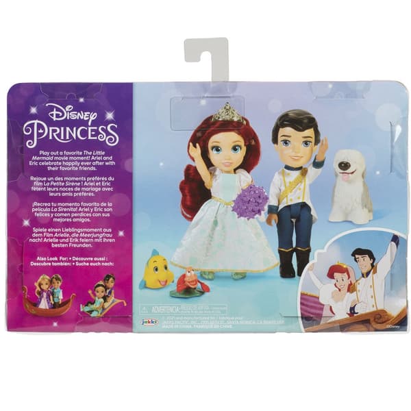 Disney The Little Mermaid Ariel + Eric dolls 15cm