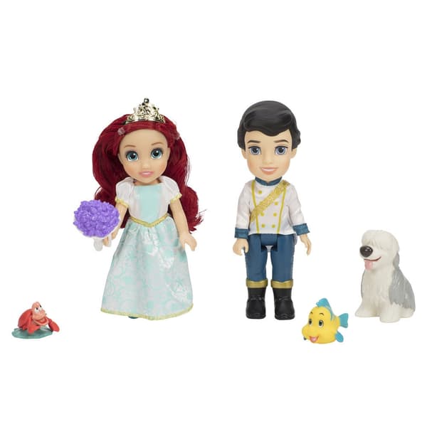 Disney The Little Mermaid Ariel + Eric dolls 15cm