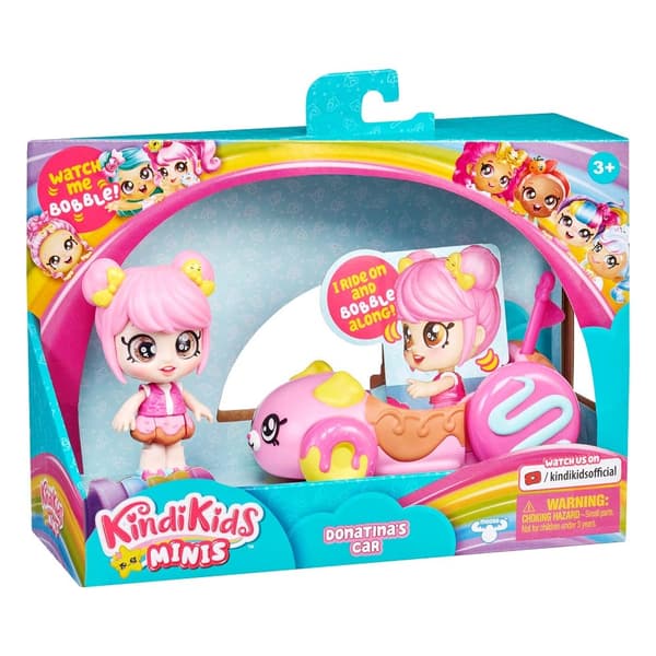 Kindi Kids Mini Dukke Donatina Med Bil