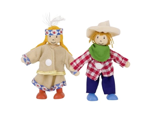 Goki Birte & Ben, clothes box, Modedocka, Man och kvinna (set), 3 År, 90 mm, 240 g, Multifärg