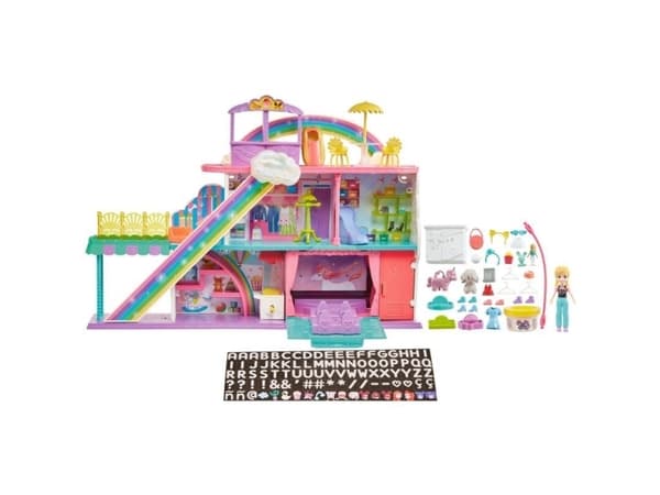 Mattel Polly Pocket 3-nivå Rainbow Shopping Center HHX78