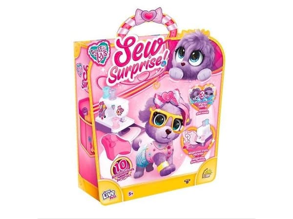 Symaskin + lilla Little Live Pets Sew Surprise plysjleketøy