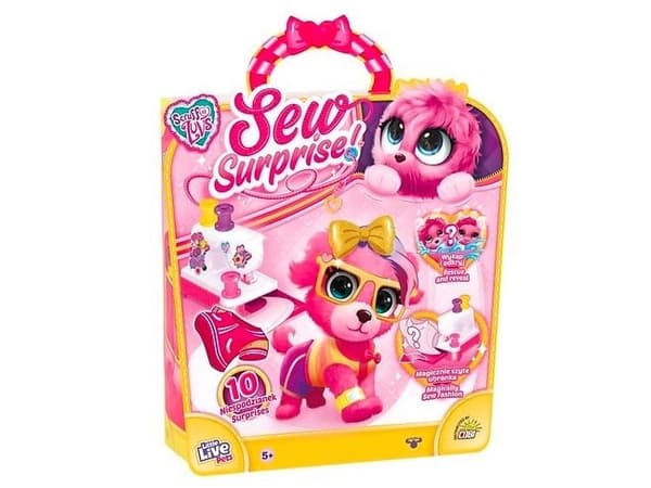 Symaskin + rosa Little Live Pets Sew Surprise plysj