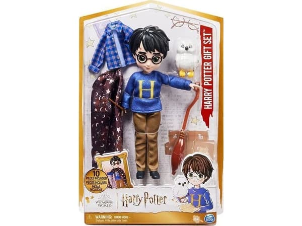 Wizarding World WWO DOL 8in Deluxe V3 Harry GiftSet GML, Motedukke, Hankjønn, 6 år, 200 mm, Flerfarget