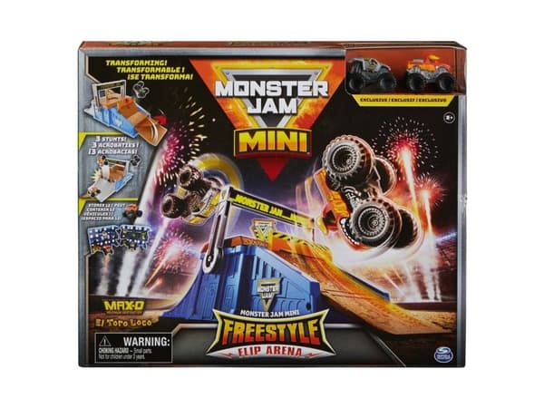 Monster Jam Mini Flip & Go Playset