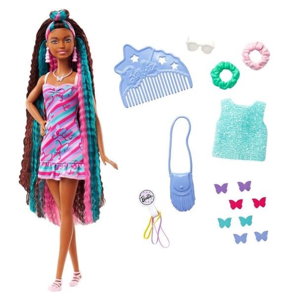 Barbie Totally Hair Docka med fjärilstema