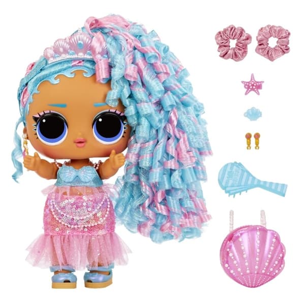 LOL. Yllätys! Big Baby Hair Hiusnukke, Splash Queen
