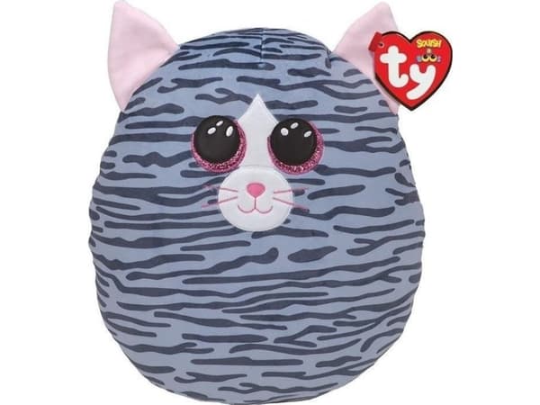 TY Squish-a-Boss Kiki grå katt 22 cm
