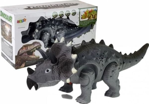 Figure LEANToys Dinosaur Battery Operated Triceratops Gray (7188)