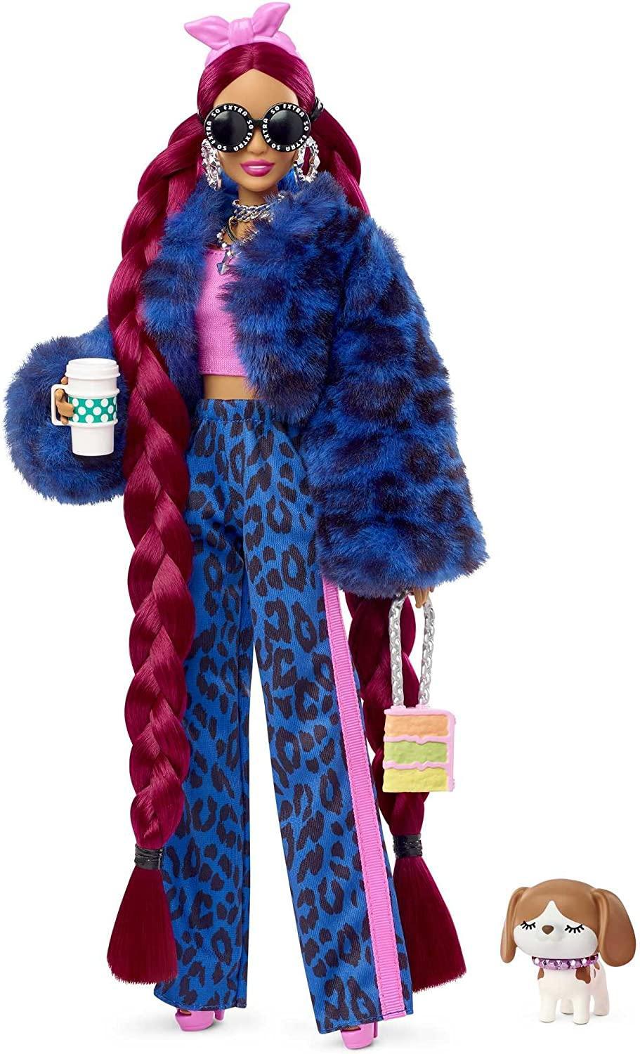 Barbie Extra Docka - Blå Jacka