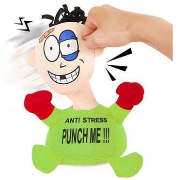 Rolig Punch Me Screaming Doll, interaktiva leksaker Grön