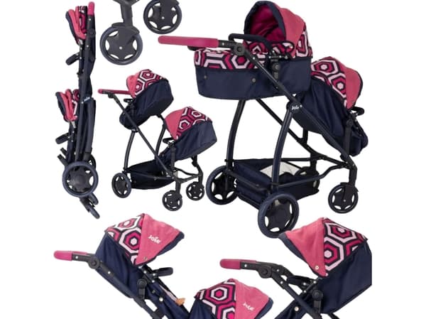 HTI Joie Junior Evalite Tvillingvagn 2in1 dockvagn liggdel, barnvagn