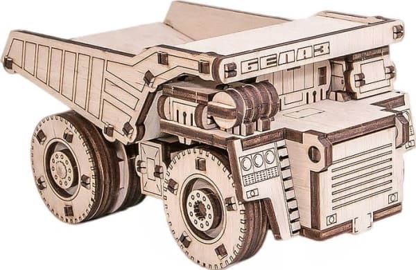 EcoWoodArt EWA tre 3D puslespill Mini Belaz