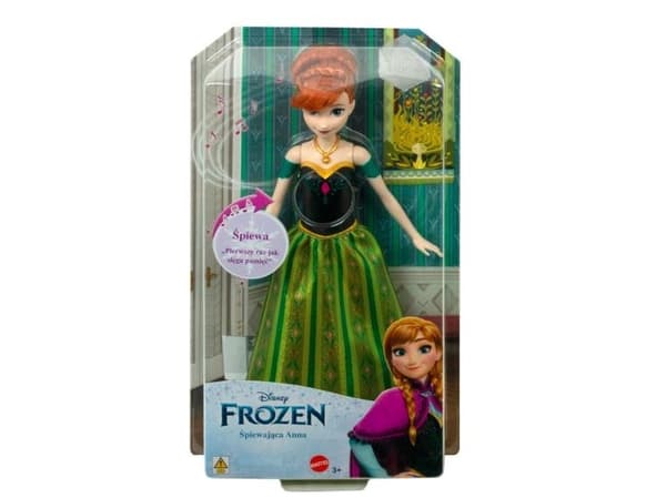 Mattel Frozen Frozen Singing Anna Doll Polsk versjon av HMG45