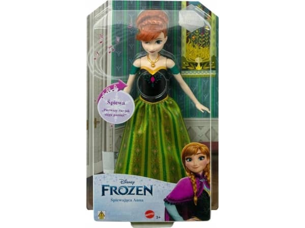 Mattel Frozen Frozen Singing Anna Doll Polsk versjon av HMG45