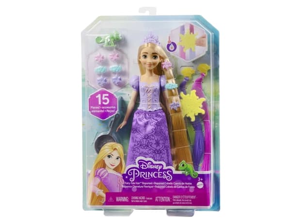 Disney Princess dukke - Gulllokk med fargeskiftende funksjon