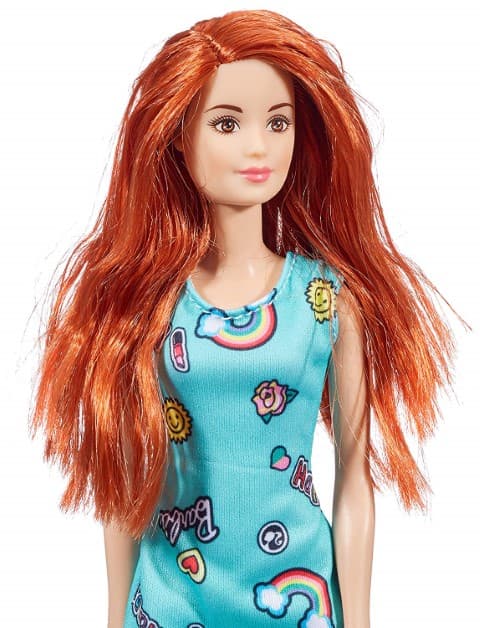 Barbie docka med turkos klänning