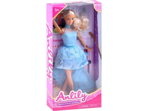 Anlily Anlily Dancer dukke i blå kjole ZA3920
