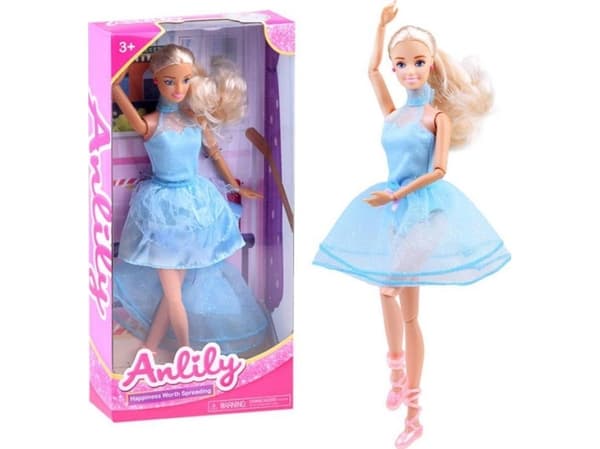 Anlily Anlily Dancer dukke i blå kjole ZA3920