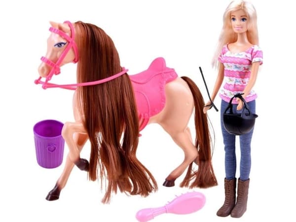 Anlily Anlily Jockeydocka med häst + tillbehör ZA3919