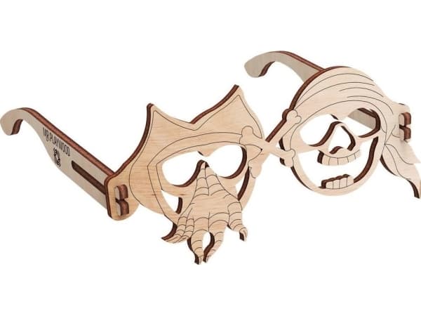 Mr.Playwood Mr.Playwood Drewniany Model Puzzle 3D Okulary Pirat