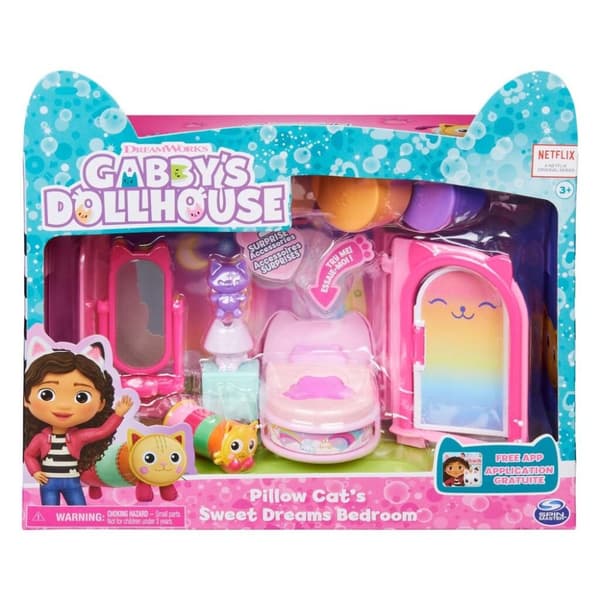 Gabby's Dollhouse Pillow Cats Sweet Dreams soveværelse