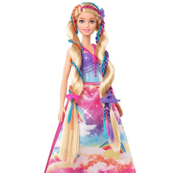 Barbie Dreamtopia hårvårdsdocka + tillbehör