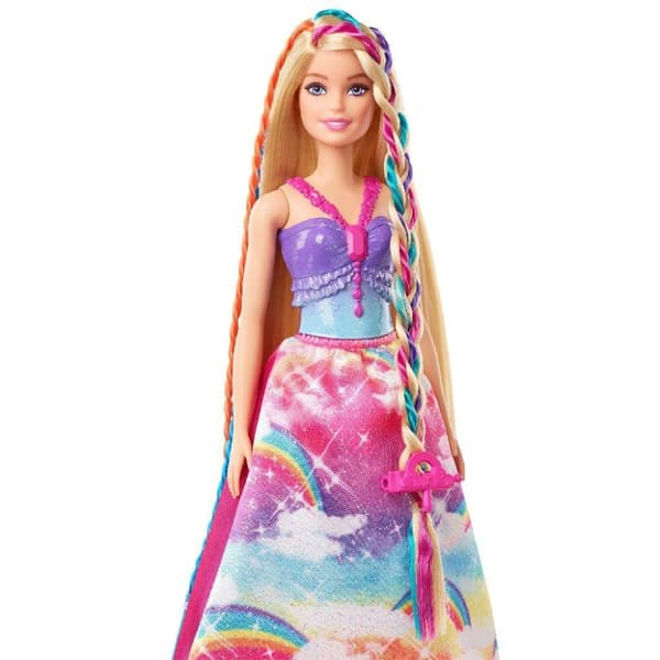 Barbie Dreamtopia hårvårdsdocka + tillbehör