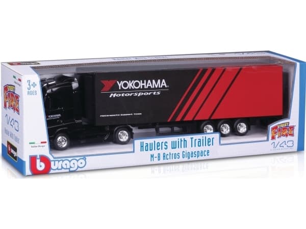 Bburago BBURAGO 1:43 haulers with trailer M-B Actros Gigaspace, 18-31460/18-31480