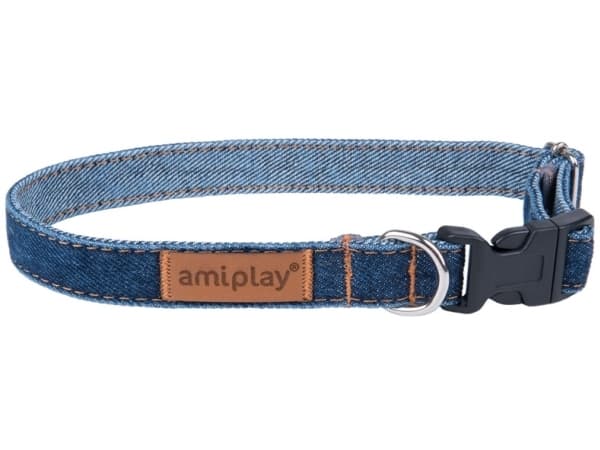 Amiplay Collar Adjus Denimxl 45/70X2.5Cm Navy B