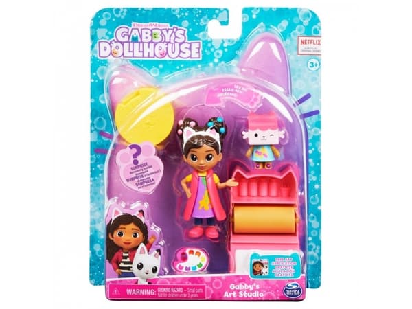Gabby''s Dollhouse Art Studio Set with 2 Toy Figures, 2 Accessories, 3 vuosi/vuosia, Monivärinen