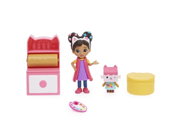 Gabby''s Dollhouse Art Studio Set with 2 Toy Figures, 2 Accessories, 3 vuosi/vuosia, Monivärinen
