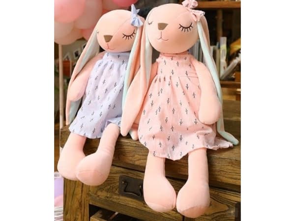 9 Planet Plysj leke kanin rosa 52cm