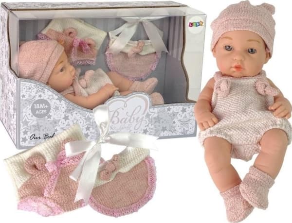XXX_LEANToys- (Lean Sport) Søt babydukke rosa 30 cm
