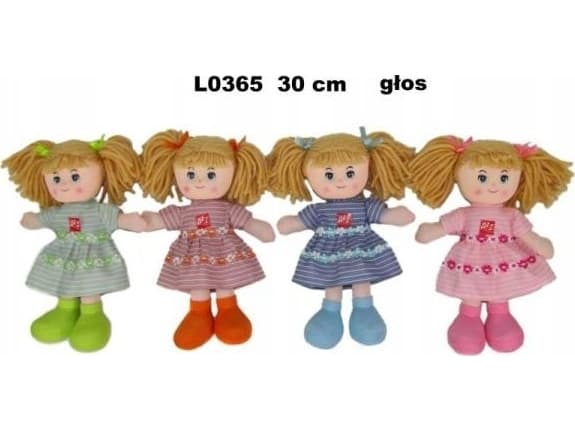 Sun-Day Doll 4 mønstre 30cm med stemme 163035 SunDay mix pris for 1 stk