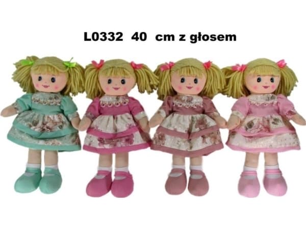 Sun-Day Trasdocka 4 mönster 40 cm 156723 mix pris per 1 st