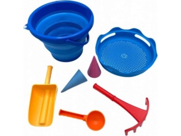 CompacToys Foldesandsett, 7 stk. blå CompacToys