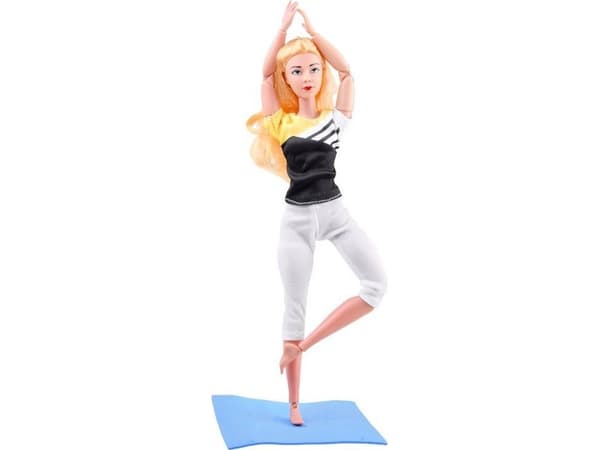 Jokomisiada Gymnast dukke som trener yoga fitness 30cm ZA4460