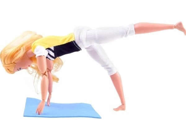 Jokomisiada Gymnast dukke som trener yoga fitness 30cm ZA4460