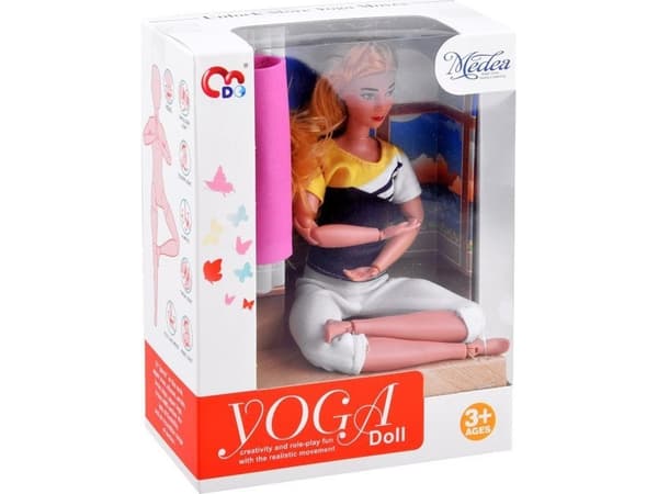 Jokomisiada Gymnast dukke som trener yoga fitness 30cm ZA4460