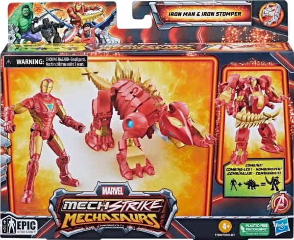 MARVEL MECH STRIKE 3.0 figur og kostyme, 10 cm